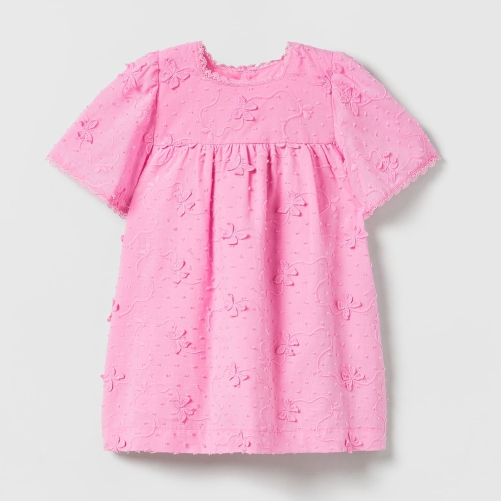 Zara girls EMBROIDERED BUTTERFLY DRESS